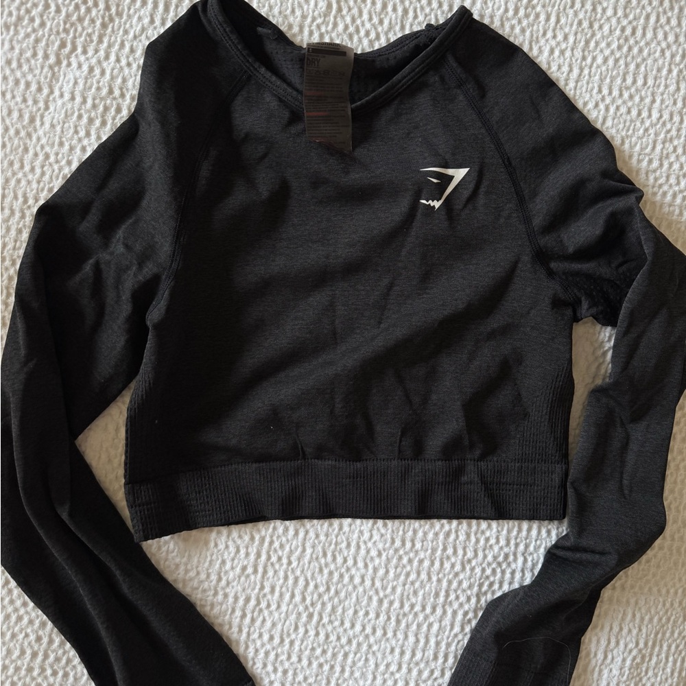 Gymshark Black Long Sleeve crop
